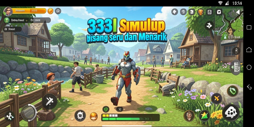 Tampilan gameplay menarik dari 333I yang penuh warna.