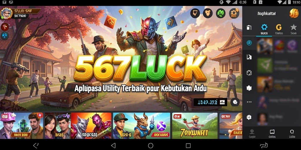 Screenshot dari tampilan utama 567LUCK yang intuitif dan fungsional.