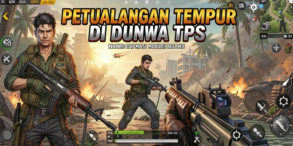 Screenshot gameplay penuh aksi dari 9ZK dengan pertempuran intens.