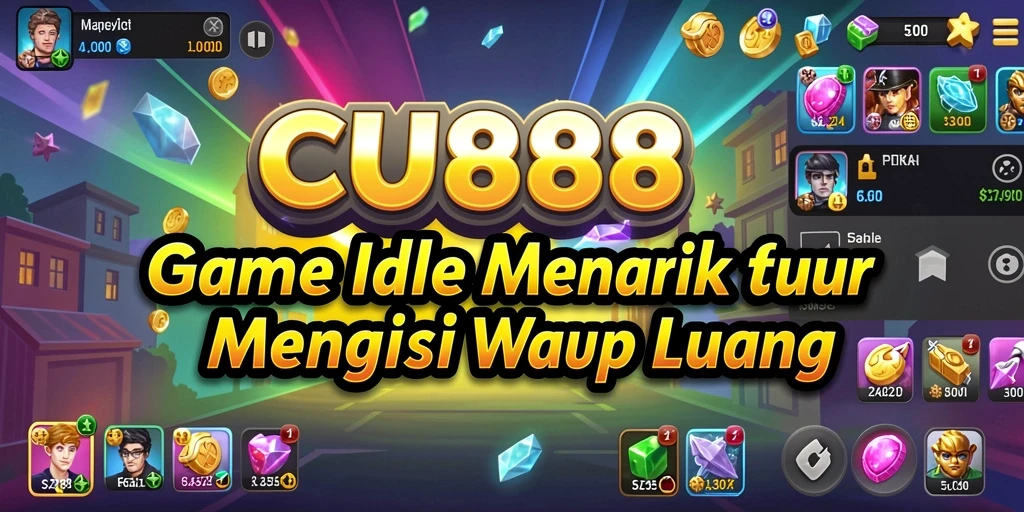 Screenshot gameplay CU888 yang menunjukkan momen mengumpulkan sumber daya.