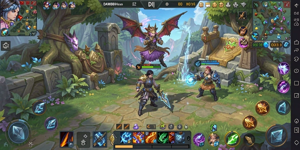 Screenshot dari gameplay seru DAM88 dalam dunia MMORPG.