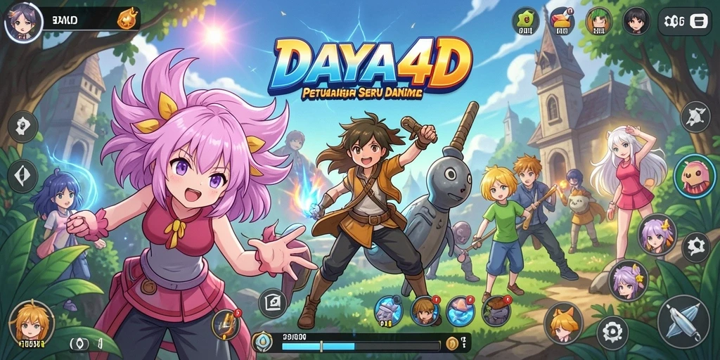 Tampilan menarik dari gameplay DAYA4D dengan karakter anime.