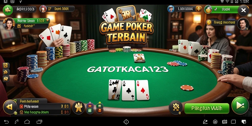 Screenshot GATOTKACA123 menampilkan aksi seru permainan poker.