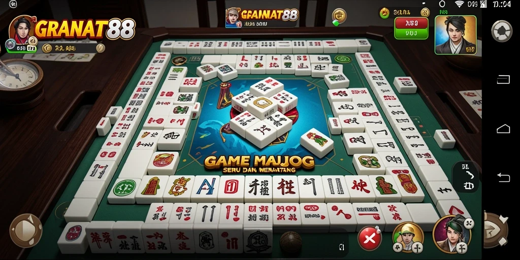 Tampilan gameplay seru dalam game Mahjong GRANAT88.