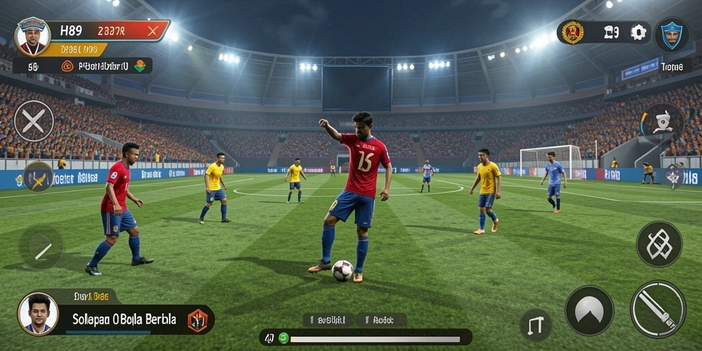 Tampilan gameplay H89 yang seru di lapangan sepak bola.