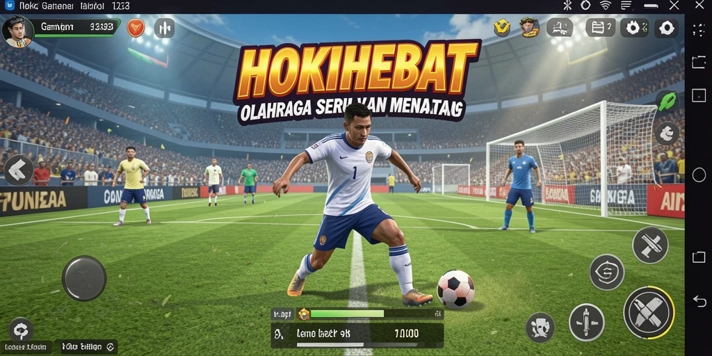 Tampilan seru gameplay HOKIHEBAT dalam pertandingan olahraga.