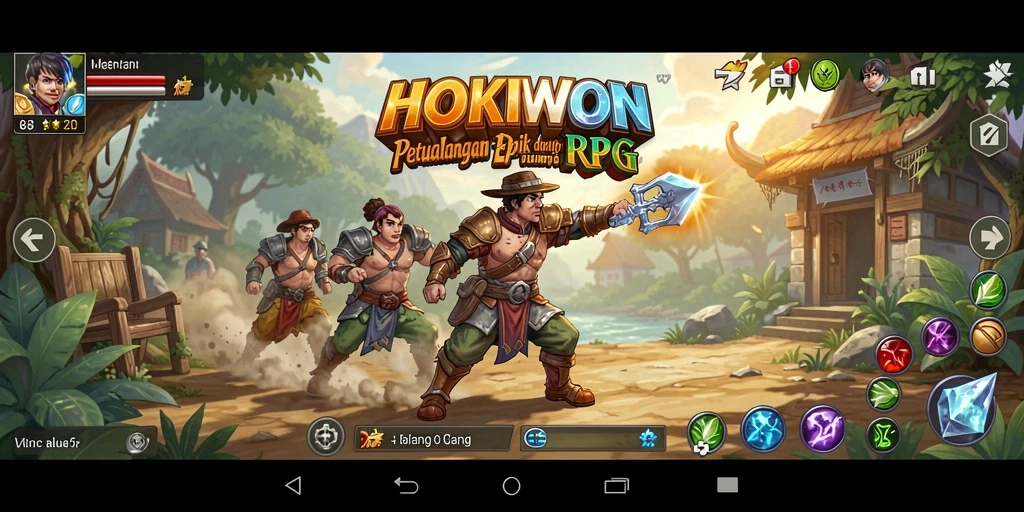 Tampilan gameplay HOKIWON yang menegangkan dan menarik.