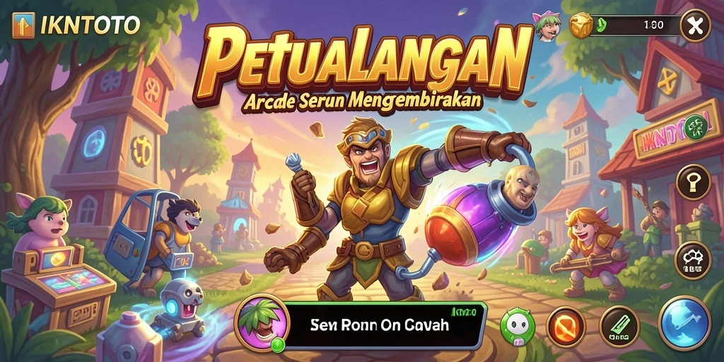 Tampilan gameplay utama IKNTOTO dengan aksi seru dan karakter menarik.