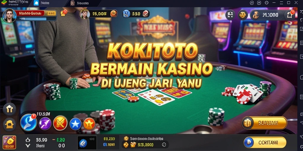 Screenshot gameplay KOKITOTO menampilkan variasi permainan Kasino yang menarik.