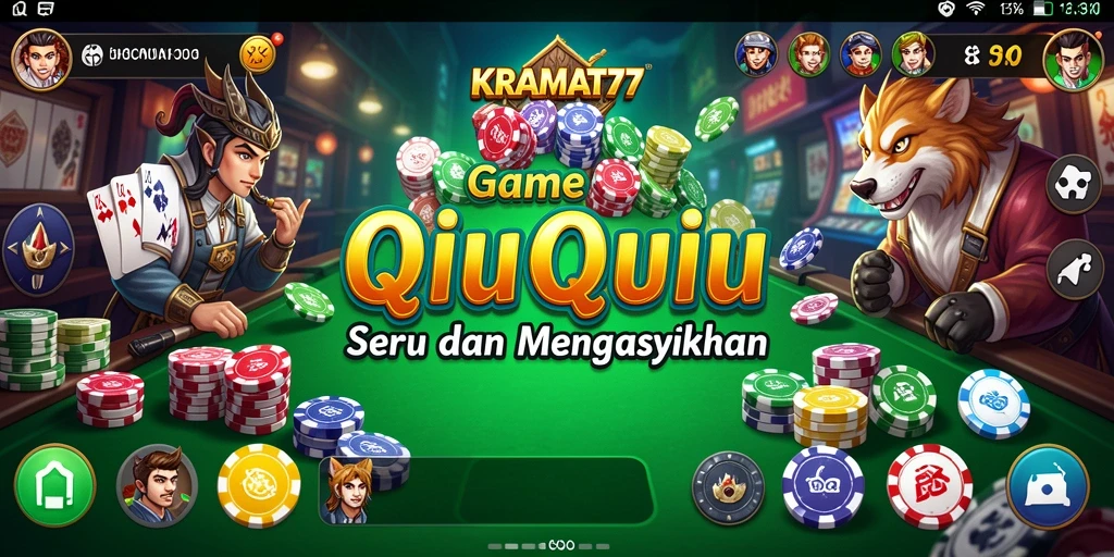 Screenshot gameplay QiuQiu KRAMAT77 yang seru dan menantang.