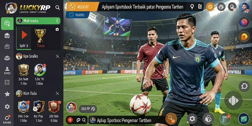 Tampilan permainan Sportsbook dengan berbagai pilihan taruhan.