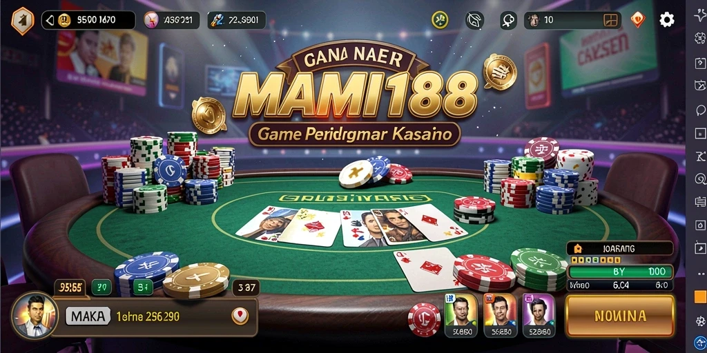 Screenshot gameplay Poker seru di MAMI188 dengan desain menarik.