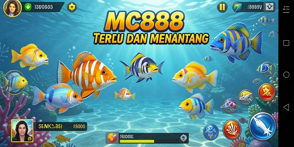 Tangkapan layar gameplay Tembak Ikan yang seru dari MC888.