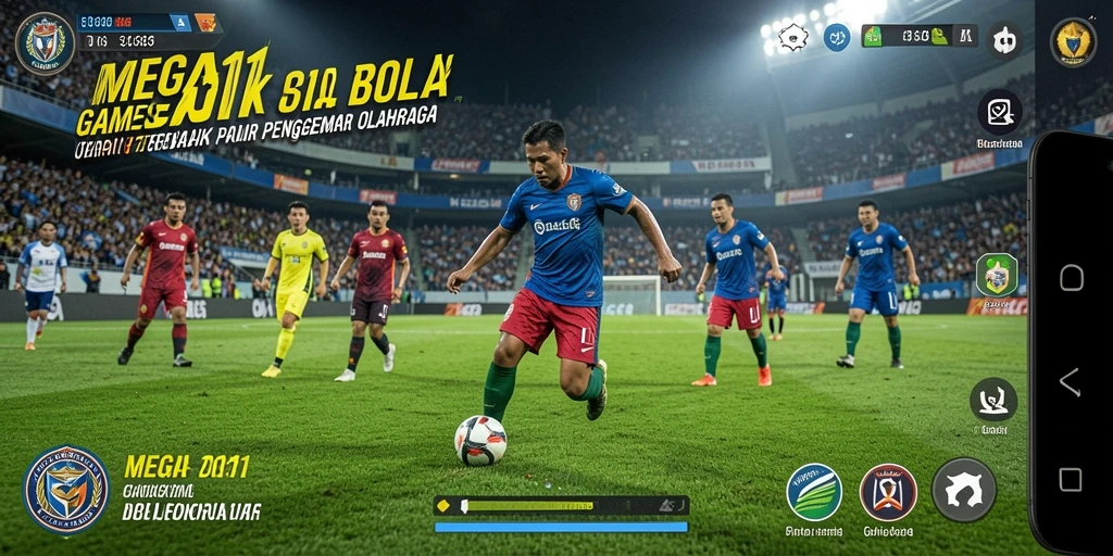 Tampilan menakjubkan dari game sepak bola MEGA111 sedang berlangsung.