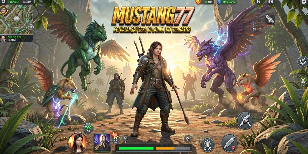 Gameplay MUSTANG77 menunjukkan petualangan seru dengan grafis yang indah.