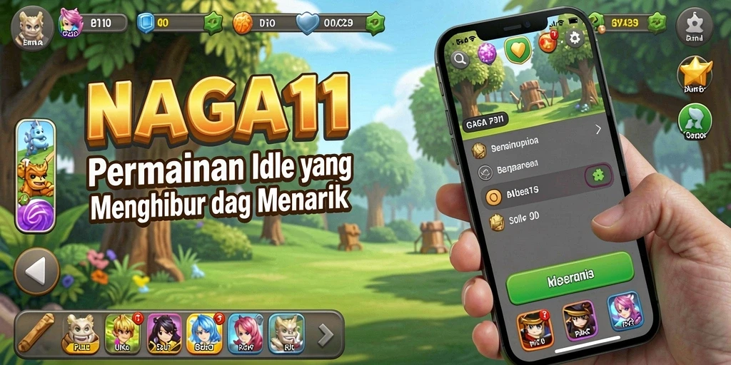 Tampilan gameplay NAGA11 dengan naga dan kerajaan yang mengesankan.