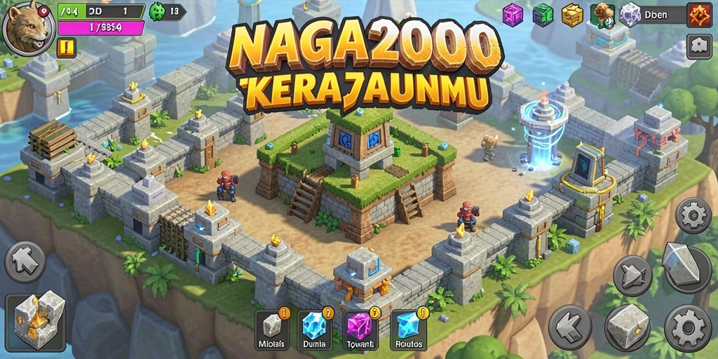 Tampilan gameplay NAGA2000 yang menarik dalam pertarungan Tower Defense.
