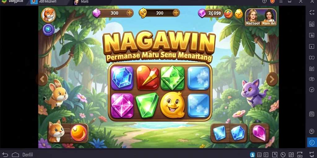 Tampilan gameplay NAGAWIN yang seru dan penuh warna.