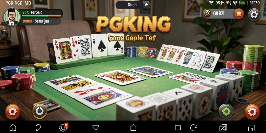 Screenshot PGKING menampilkan suasana seru permainan Gaple.