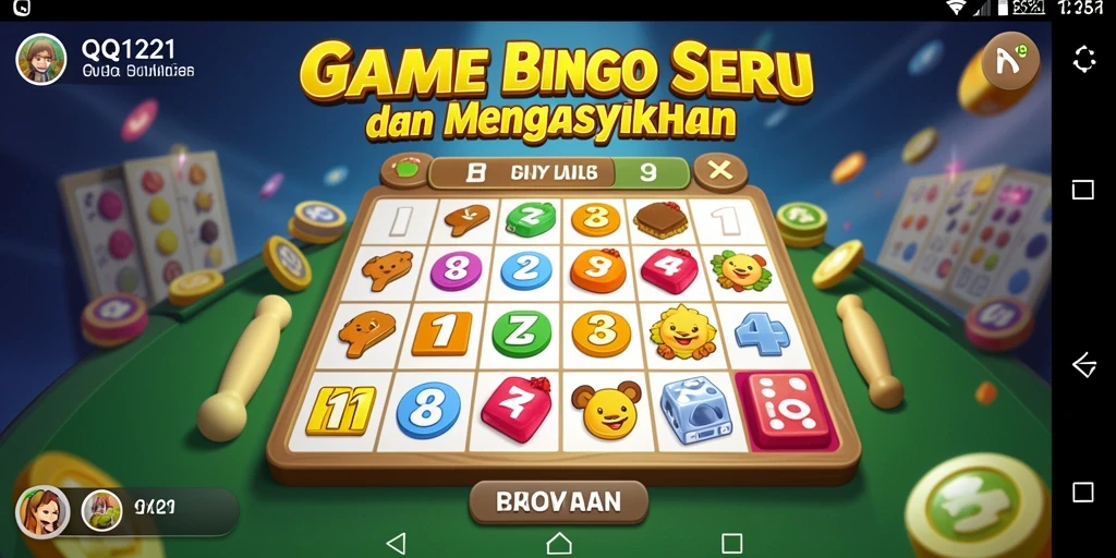 Screenshot gameplay QQ1221 menampilkan suasana seru Bingo.