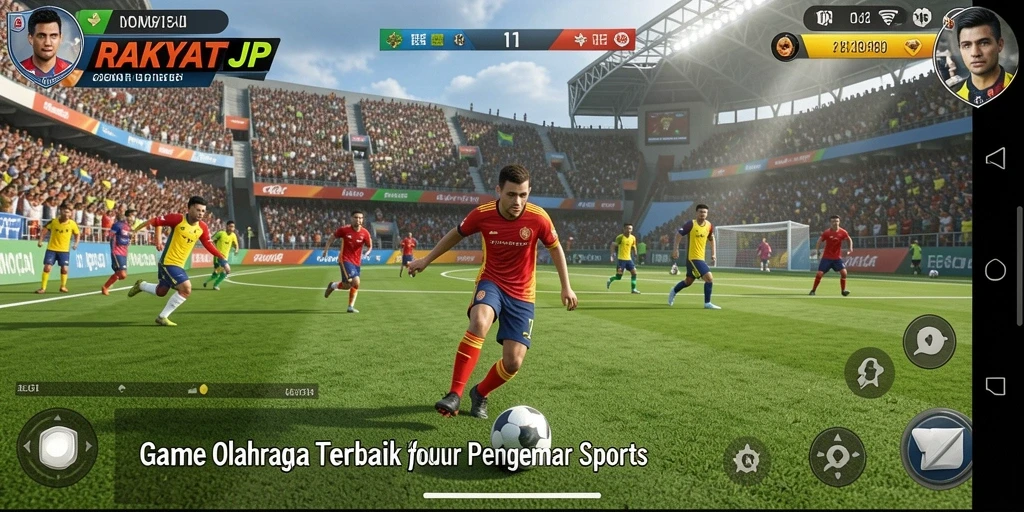 Screenshot RAKYATJP menunjukkan aksi seru dalam pertandingan olahraga.