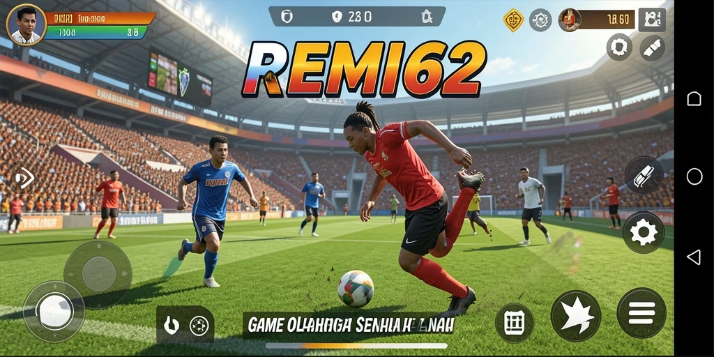 Screenshot menunjukkan momen seru dalam pertandingan olahraga di REMI62.