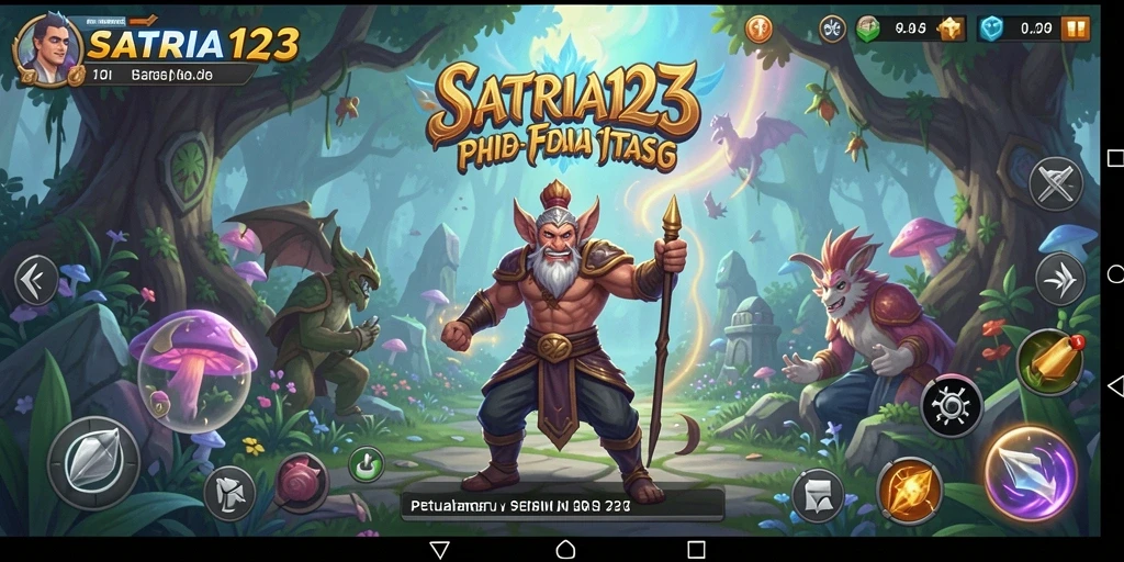 Screenshot utama SATRIA123 menampilkan aksi seru dalam gameplay Adventure.