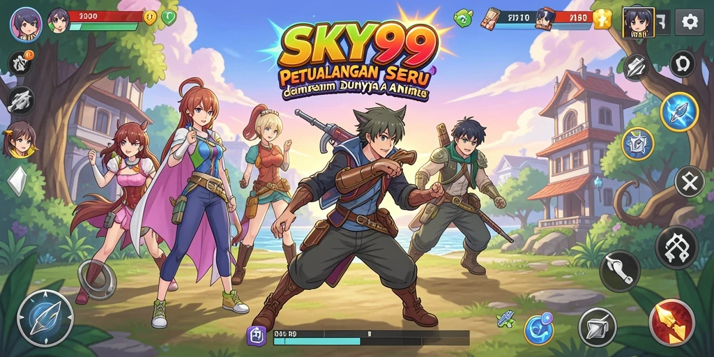 Tampilan gameplay yang menarik dari SKY99 dengan karakter anime.