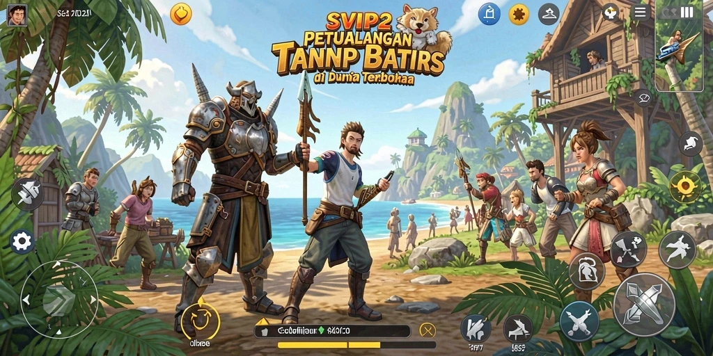 Screenshot gameplay SVIP2 yang menampilkan dunia terbuka yang luas dan detail.