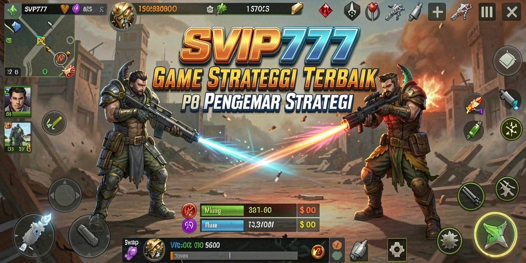 Screenshot menunjukkan aksi pertempuran mendebarkan dalam gameplay SVIP777.